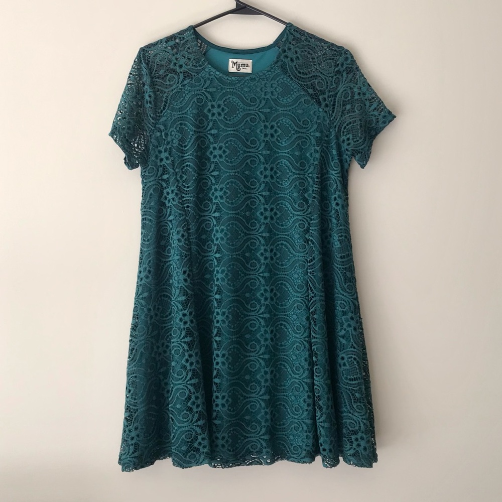 Show Me Your MuMu Lace Short Sleeved Mini Dress, EUC, Size Small - Picture 4 of 11